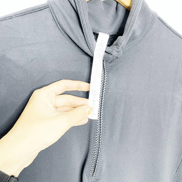 Lululemon athletica outrun 1/2 zip pullover black rulu running womens us 8 - Picture 4 of 7